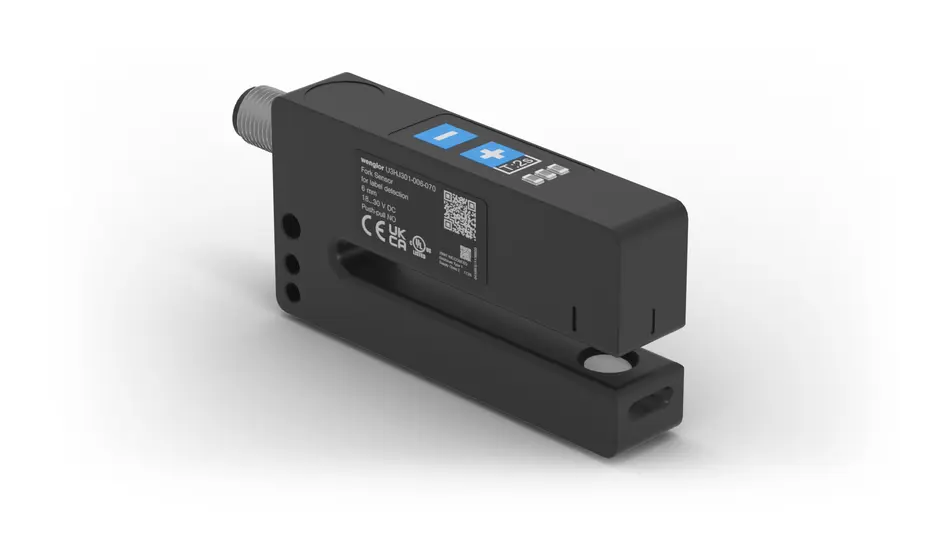 wenglor U3HJ301-006-070 ultrasonic fork sensor for label detection